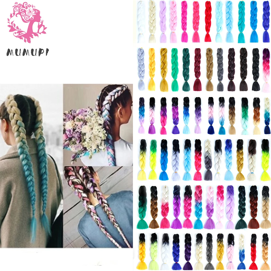 MUMUPI fashion Synthetic Jumbo Braids Crochet Hair 24 inch Ombre Hair Braiding Hair Extensions For Women headwear
MUMUPI fashion Synthetic Jumbo Braids Crochet Hair 24 inch Ombre Hair Braiding Hair Extensions For Women headwear
