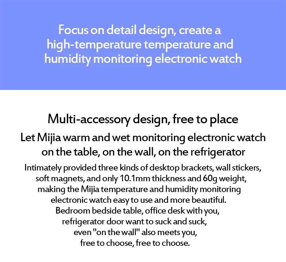 22Xiaomi Mijia BT4.0 Wireless Smart Electric Digital clock Indoor&Outdoor Hygrometer Thermometer LCD Temperature Measuring Tools Set