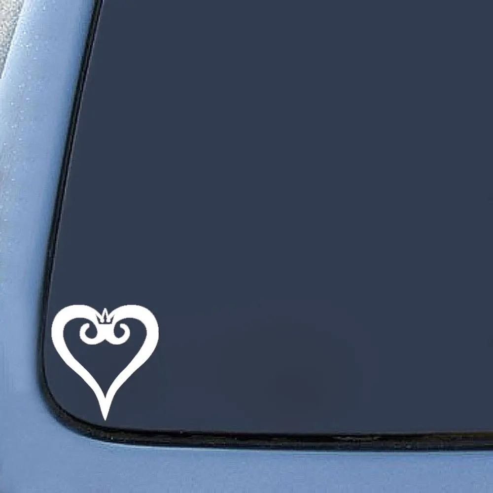 Kingdom Hearts Crowned Heart Icon Vinyl Car Window Laptop Decal Sticker