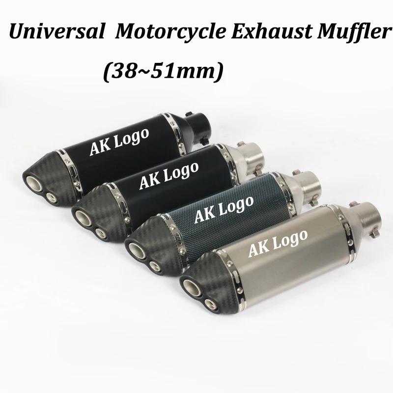 Double Hole 51mm Universal Motorcycle Exhaust Muffler Modified With Original Brand Logo For GY6 125 NMAX155 YZF-R15 R25 R3
Double Hole 51mm Universal Motorcycle Exhaust Muffler Modified With Original Brand Logo For GY6 125 NMAX155 YZF-R15 R25 R3