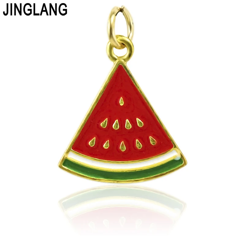 JINGLANG 20piece/lot Fashion Bulk Charms Gold Color Metal Enamel Watermelon Fruits Charms For Jewelry Making DIY Accessories
JINGLANG 20piece/lot Fashion Bulk Charms Gold Color Metal Enamel Watermelon Fruits Charms For Jewelry Making DIY Accessories