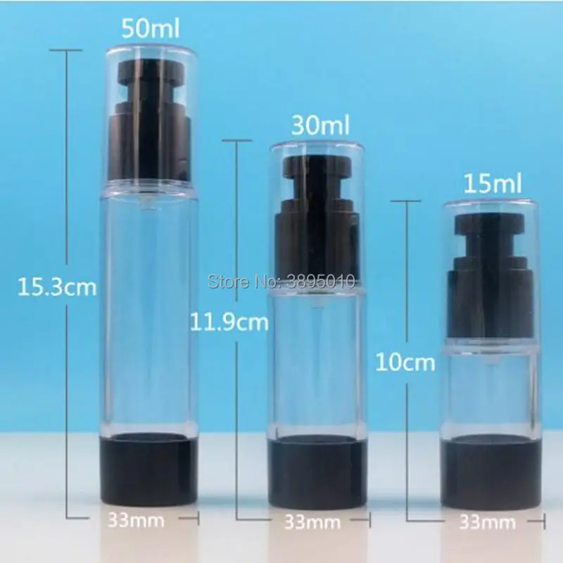15ml 30ml 50ml Airless Vacuum Bottle Empty Plastic Refillable Perfume Toiletries Container F734
15ml 30ml 50ml Airless Vacuum Bottle Empty Plastic Refillable Perfume Toiletries Container F734