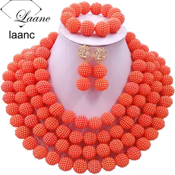 laanc JewelrySet Orange Simulated Pearl Beaded Necklace Earrings Nigerian Wedding African Beads 4RDSZ005
laanc JewelrySet Orange Simulated Pearl Beaded Necklace Earrings Nigerian Wedding African Beads 4RDSZ005