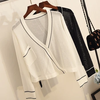 Short sunscreen cardigan women's summer thin sweater jacket long-sleeved air tunic outside the shawl loose Korean version
Short sunscreen cardigan women's summer thin sweater jacket long-sleeved air tunic outside the shawl loose Korean version