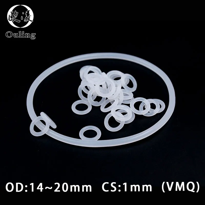10PCS/lot White Silicon O-ring Silicone/VMQ 1mm Thickness OD14/15/16/17/18/19/20mm O Ring Seal Rubber Gasket Ring Washer
10PCS/lot White Silicon O-ring Silicone/VMQ 1mm Thickness OD14/15/16/17/18/19/20mm O Ring Seal Rubber Gasket Ring Washer