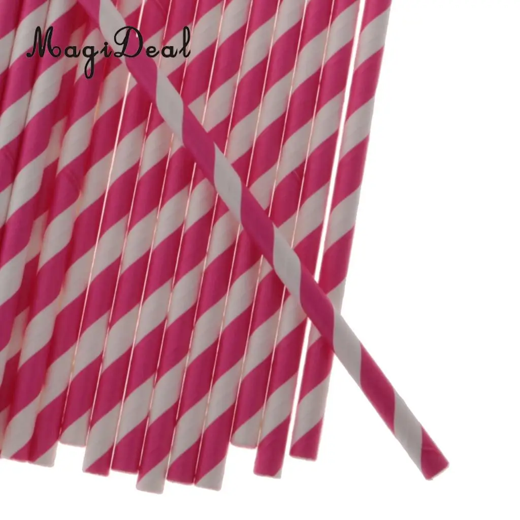 MagiDeal 25pcs Coconut Palm Tree Paper Straws Hawaiian Luau Barware Beach Party Favor
