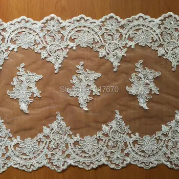 High Quality 43cm wide Wedding Corded lace trim for wedding dresses bridal veils decoration lace trim
High Quality 43cm wide Wedding Corded lace trim for wedding dresses bridal veils decoration lace trim