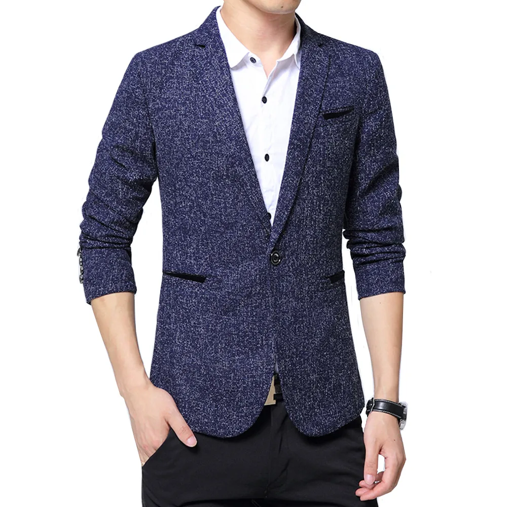Mens Korean slim fit fashion blazer Suit Jacket black gray blue plus size M - 5XL Male blazers Male coat Wedding Business Casual
Mens Korean slim fit fashion blazer Suit Jacket black gray blue plus size M - 5XL Male blazers Male coat Wedding Business Casual