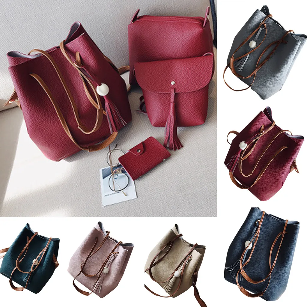 KKMHan Famous Brand Woman Trendy Tassels Bucket Bags Ladies Card Bag Handbag Four Sets Shoulder Bags Dropshipping bolsos mujer
KKMHan Famous Brand Woman Trendy Tassels Bucket Bags Ladies Card Bag Handbag Four Sets Shoulder Bags Dropshipping bolsos mujer