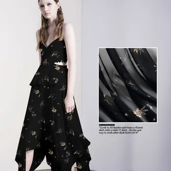 Black digital inkjet silk georgette fabric summer thin Chinese silk fabric perspective scarf dress shirt silk tulle fabric cloth
Black digital inkjet silk georgette fabric summer thin Chinese silk fabric perspective scarf dress shirt silk tulle fabric cloth