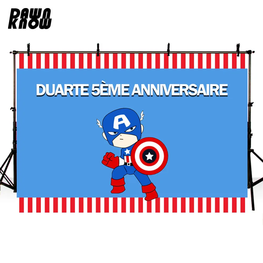 DAWNKNOW Captain America Photography Background Photocall Cartoon Party Backdrops For Children Photo Studio Customize G917
DAWNKNOW Captain America Photography Background Photocall Cartoon Party Backdrops For Children Photo Studio Customize G917