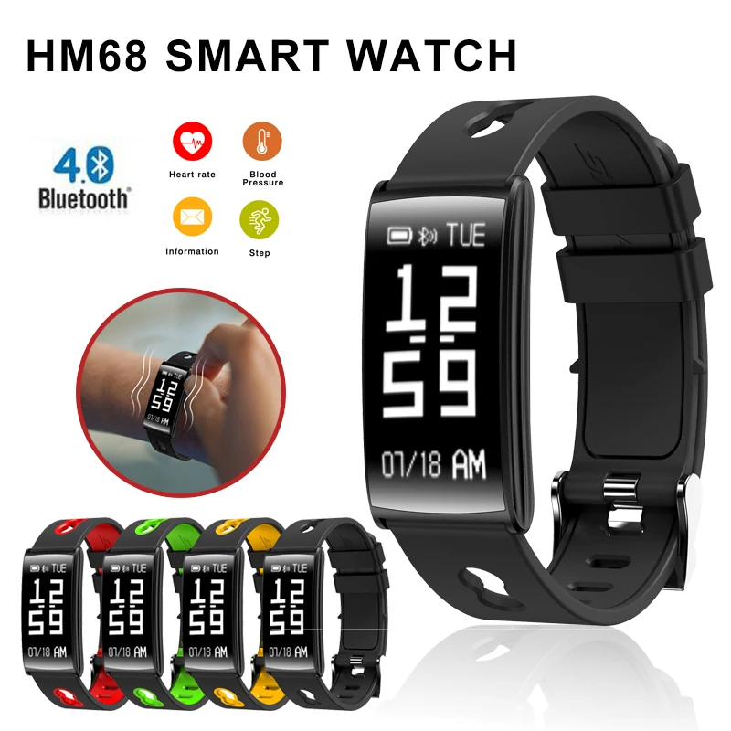 Bluetooth Waterproof HM68 Smart Band Fitness Tracker Bracelet Heart Rate Monitor Blood Pressure Smartband For Android mi band 3
Bluetooth Waterproof HM68 Smart Band Fitness Tracker Bracelet Heart Rate Monitor Blood Pressure Smartband For Android mi band 3