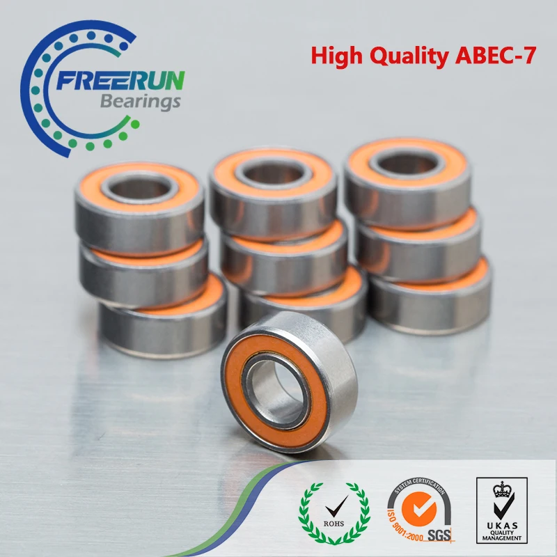 _ 10 шт. SMR104 2OS 4X10X4 ABEC7 Оранжевый Резиновый Гибридный Керамический шарикоподшипник
