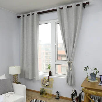American Style Gray Curtain Sitting Room Bedroom Half-shading Window Curtain Grommet Top Quality Cotton Linen Curtain 140 x215cm
American Style Gray Curtain Sitting Room Bedroom Half-shading Window Curtain Grommet Top Quality Cotton Linen Curtain 140 x215cm