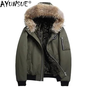 AYUNSUE Real Fur Coat Parka Men Real Wool Liner Coat Winter Jacket Men Raccoon Fur Collar Parkas Plus Size Jacket 2303 MY1183
AYUNSUE Real Fur Coat Parka Men Real Wool Liner Coat Winter Jacket Men Raccoon Fur Collar Parkas Plus Size Jacket 2303 MY1183