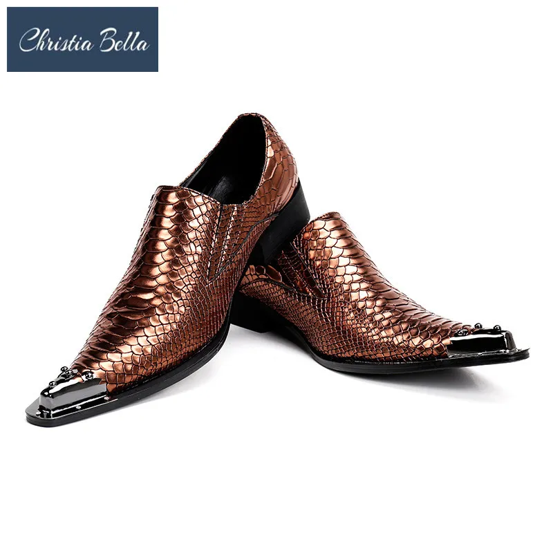 Christia Bella Men Shoes Design Wedding and Banquet Style Shoes Man Flats Shoes Metal Tip Pointed Toe Wedding Shoes Plus Size 
Christia Bella Men Shoes Design Wedding and Banquet Style Shoes Man Flats Shoes Metal Tip Pointed Toe Wedding Shoes Plus Size
