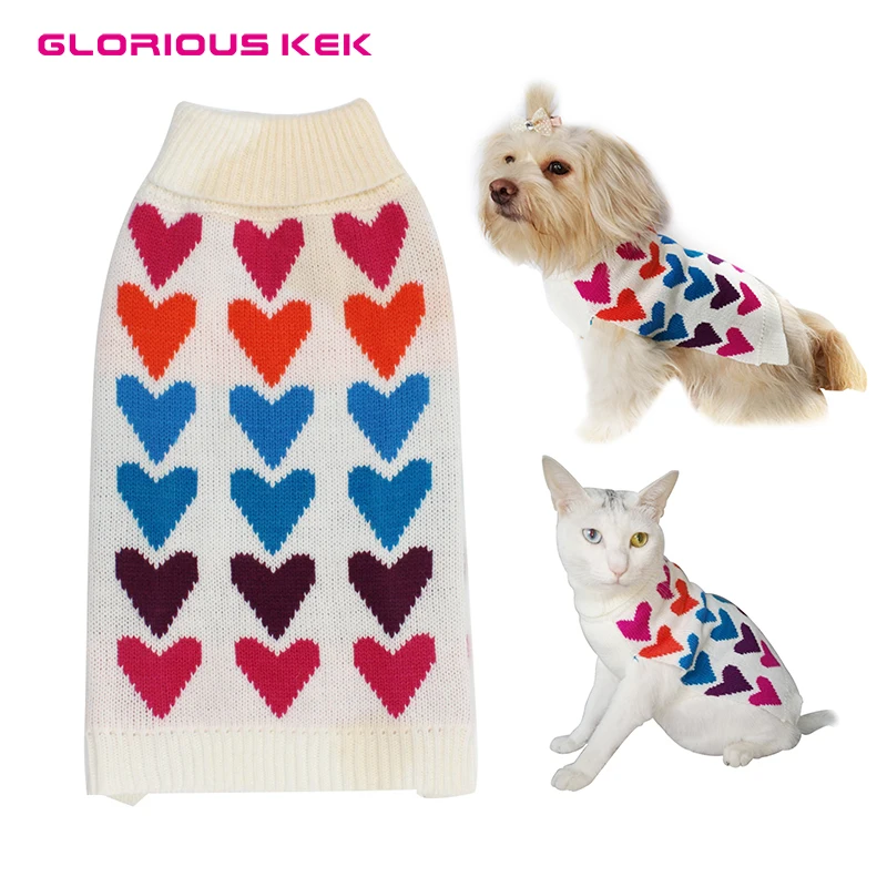 GLORIOUS KEK Pet Dog Sweaters Cute Hearts Crochet Dog Knitwear Warm Autumn/Winter Cat Clothes Cute Small Dog Sweaters Chihuahua
GLORIOUS KEK Pet Dog Sweaters Cute Hearts Crochet Dog Knitwear Warm Autumn/Winter Cat Clothes Cute Small Dog Sweaters Chihuahua