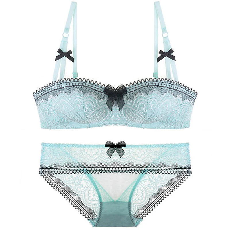 Womens Multi-way 1/2 Cup Lace Floral Embroidery Underwire Bra & Panties Bridal Wedding Bra Set Lingerie 32 34 36 38 A B C
Womens Multi-way 1/2 Cup Lace Floral Embroidery Underwire Bra & Panties Bridal Wedding Bra Set Lingerie 32 34 36 38 A B C