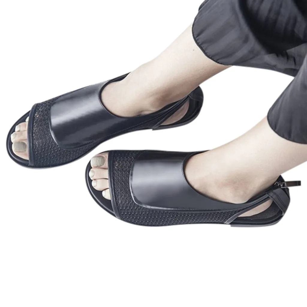 leather sandals women in flat Roman Fashion Splice Zipper women shoes Open Toe Ankle gladiator sandals women low heel#g40 
leather sandals women in flat Roman Fashion Splice Zipper women shoes Open Toe Ankle gladiator sandals women low heel#g40