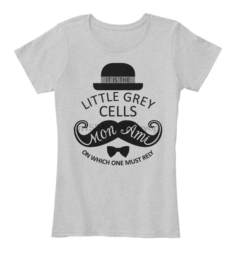 Pop Cotton Tee Short Sleeve Top Crew Neck Mens Agatha Christie Hercule Poirot - It Is The Little Women& Premium T Shirt 
Pop Cotton Tee Short Sleeve Top Crew Neck Mens Agatha Christie Hercule Poirot - It Is The Little Women& Premium T Shirt