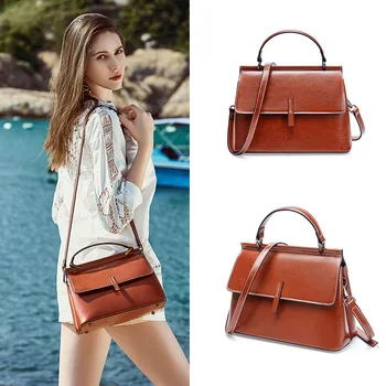 Woman Genuine Leather Shoulder Bag Ladies Wax Oil Cowhide Crossbody Bags Designer For Luxury Handbags Women Bag Bolsa Feminina
Woman Genuine Leather Shoulder Bag Ladies Wax Oil Cowhide Crossbody Bags Designer For Luxury Handbags Women Bag Bolsa Feminina