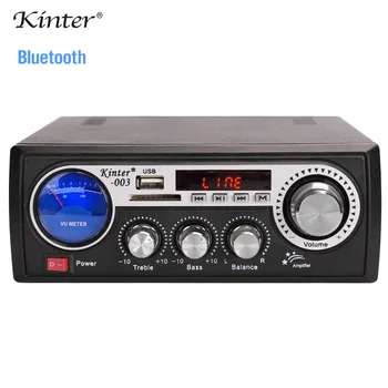 Kinter-003 mini amplifier audio with Bluetooth SD USB input and FM radio play stereo sound supply Power AC220V DC12V in home
Kinter-003 mini amplifier audio with Bluetooth SD USB input and FM radio play stereo sound supply Power AC220V DC12V in home