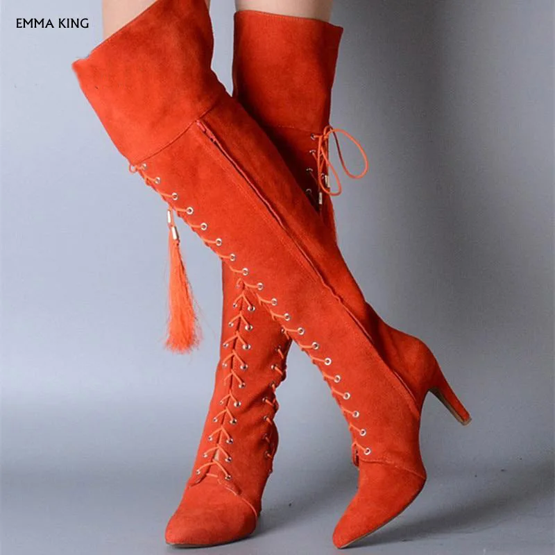 Luxury High Quality Winter Over the Knee Long Boots Look Thin Pointed Toe Thin Heel Booties Cross Straps Botas Mujer Plus Size
Luxury High Quality Winter Over the Knee Long Boots Look Thin Pointed Toe Thin Heel Booties Cross Straps Botas Mujer Plus Size