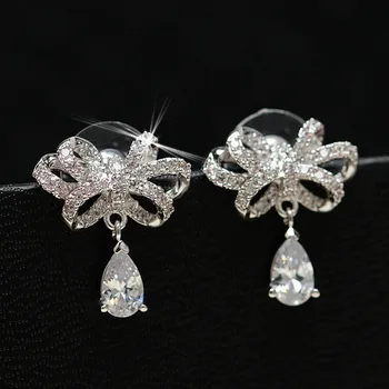 High Quality Classical Water Drop Shape Wedding Earrings Romantic Women Lady Engagement 925 Sterling Silver Jewelry
High Quality Classical Water Drop Shape Wedding Earrings Romantic Women Lady Engagement 925 Sterling Silver Jewelry