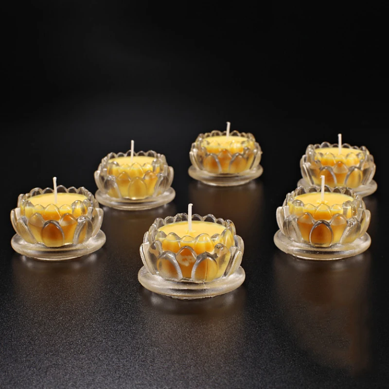 Lotus Shaped Ghee Candles Natural Butter Candles With 10 Hours Burning 6 Pieces/Box Smokeless Buddha Supply for Pray Activities
Lotus Shaped Ghee Candles Natural Butter Candles With 10 Hours Burning 6 Pieces/Box Smokeless Buddha Supply for Pray Activities