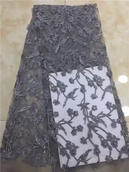 2019 Beautiful african laces High quality french lace fabric with sequins beads grey embroidery lace for nigerian Dress X12
2019 Beautiful african laces High quality french lace fabric with sequins beads grey embroidery lace for nigerian Dress X12