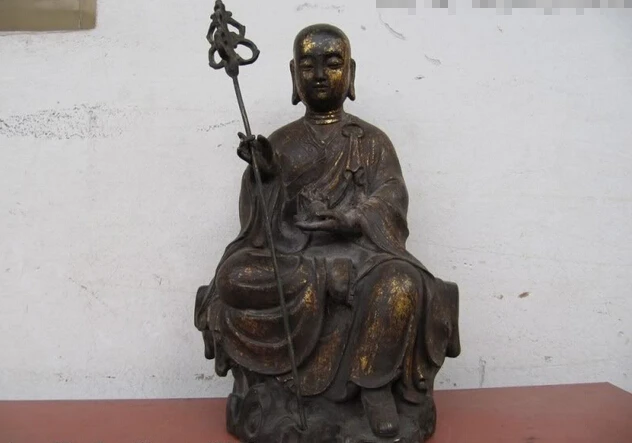 USPS to USA S0171 Tibet Buddhism Folk Old Copper Bronze arhat Ksitigarbha Jizo King Buddha Statue (B0328)
USPS to USA S0171 Tibet Buddhism Folk Old Copper Bronze arhat Ksitigarbha Jizo King Buddha Statue (B0328)