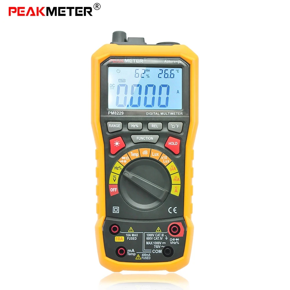 2018 PEAKMETER MS8229 Multifunctional Digital Multimeter Auto / Manual Ranging DC AC Voltmeter Tester
2018 PEAKMETER MS8229 Multifunctional Digital Multimeter Auto / Manual Ranging DC AC Voltmeter Tester