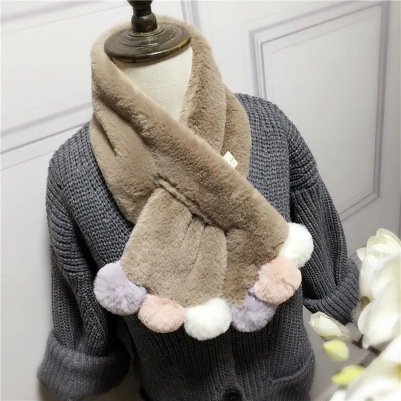 New Winter Children Scarf Girls Scarves Baby Imitation Rabbit Fur Collar Scarf With Pompom Neck Warmers Soft Neckerchief
New Winter Children Scarf Girls Scarves Baby Imitation Rabbit Fur Collar Scarf With Pompom Neck Warmers Soft Neckerchief