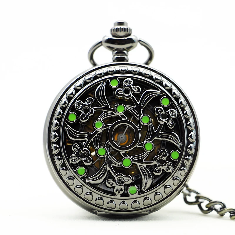 Fashion Vintage Automatic Mechaincal Watch Man Women Pocket Watch Small Green Dot Bloom Classic with Fob Chain PJX1132
Fashion Vintage Automatic Mechaincal Watch Man Women Pocket Watch Small Green Dot Bloom Classic with Fob Chain PJX1132