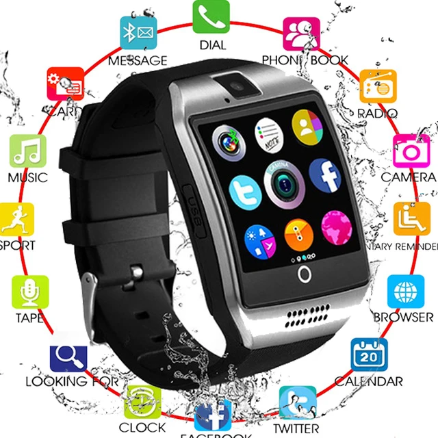 Passometer Smart watch with Touch Screen camera Clock Support TF SIM card Bluetooth smartwatch for Android IOS Phone Facebook
Passometer Smart watch with Touch Screen camera Clock Support TF SIM card Bluetooth smartwatch for Android IOS Phone Facebook