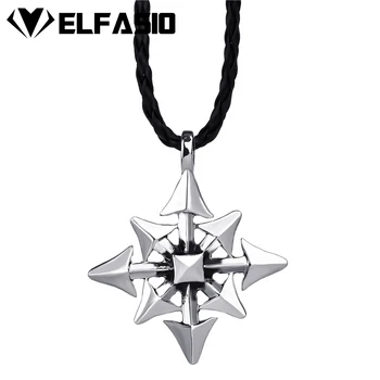 Men's Boy's Silver Gothic Magic Chaos Star Pewter Pendant with Black Necklace Jewelry LP212
Men's Boy's Silver Gothic Magic Chaos Star Pewter Pendant with Black Necklace Jewelry LP212