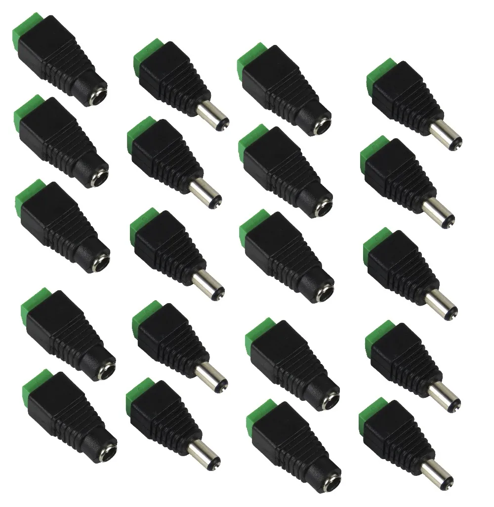 STARAUDIO 20 Pcs 12V Male& Female 2.1x5.5MM DC Power Jack Plug Adapter Connectors for CCTV JR52
STARAUDIO 20 Pcs 12V Male& Female 2.1x5.5MM DC Power Jack Plug Adapter Connectors for CCTV JR52