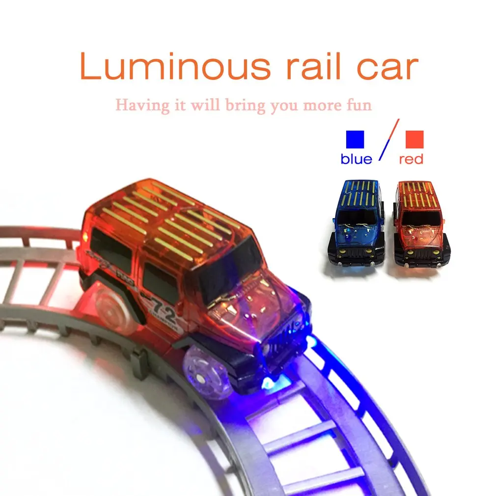 OCDAY LED light up Cars for Glow Race Track Electronic Car Toy Flashing Kid Railway Luminous Machine Track Car brinquedos 
OCDAY LED light up Cars for Glow Race Track Electronic Car Toy Flashing Kid Railway Luminous Machine Track Car brinquedos