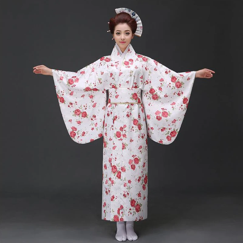 White Japanese Traditional Silk Satin Kimono Gown Yukata With Obi Novelty Evening Dress Cosplay Costume Floral S M L NK004
White Japanese Traditional Silk Satin Kimono Gown Yukata With Obi Novelty Evening Dress Cosplay Costume Floral S M L NK004