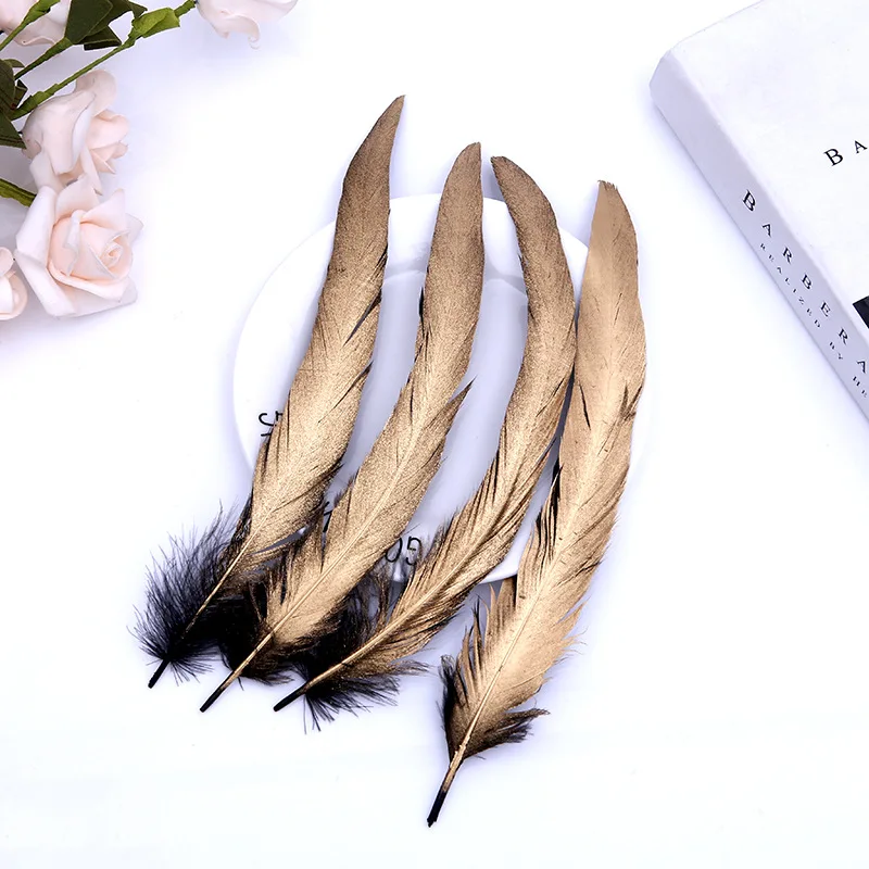 Rooster Golden Color Feathers Natural Chicken Feather Plumas 20-30cm Spray Gold Plume DIY Handmade Garment Craft Decoration 10PC
Rooster Golden Color Feathers Natural Chicken Feather Plumas 20-30cm Spray Gold Plume DIY Handmade Garment Craft Decoration 10PC