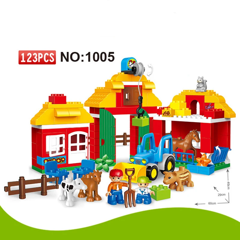 123pcs Large Blocks Happy Zoo with Animals Building Blocks Set Kids DIY Creative Duploe Big Blocks Toys
123pcs Large Blocks Happy Zoo with Animals Building Blocks Set Kids DIY Creative Duploe Big Blocks Toys