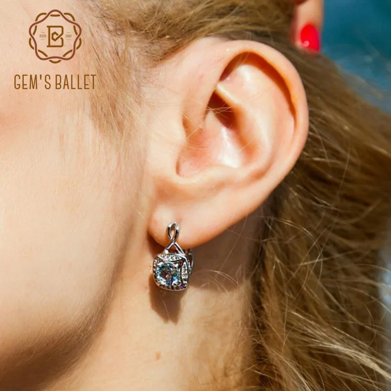 Gem's Ballet Fashion 925 Sterling Silver Classic Earrings 2.11Ct Natural Sky Blue Topaz Gemstone Stud Earings Women Fine Jewelry
Gem's Ballet Fashion 925 Sterling Silver Classic Earrings 2.11Ct Natural Sky Blue Topaz Gemstone Stud Earings Women Fine Jewelry