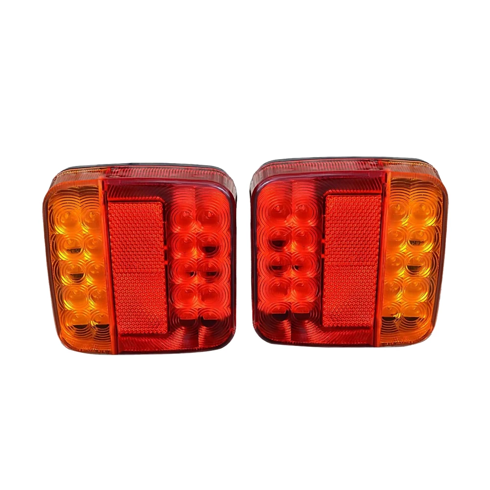 12V 26 LED Car Truck Tail Light Warning Lights Rear Lamps Waterproof Tailights Rear Stop Tail Indicator Lights for Trailer Truck (3)