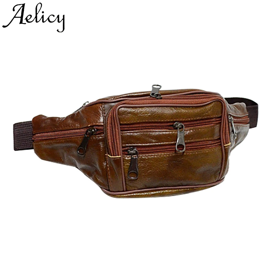 

Aelicy Men Fashion Bag Pure Color Leather Shoulder Waterproof Crossbody Bag High Quality Solid Bag Simple Phone Pocket Chest Bag