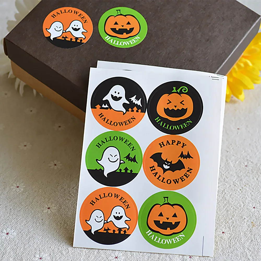 120pcs Circular Halloween Ghost Food Tag Section Sealing Label Package Bakery Chocolate Cookies Cake Adhesive Scrapbook Stickers
120pcs Circular Halloween Ghost Food Tag Section Sealing Label Package Bakery Chocolate Cookies Cake Adhesive Scrapbook Stickers