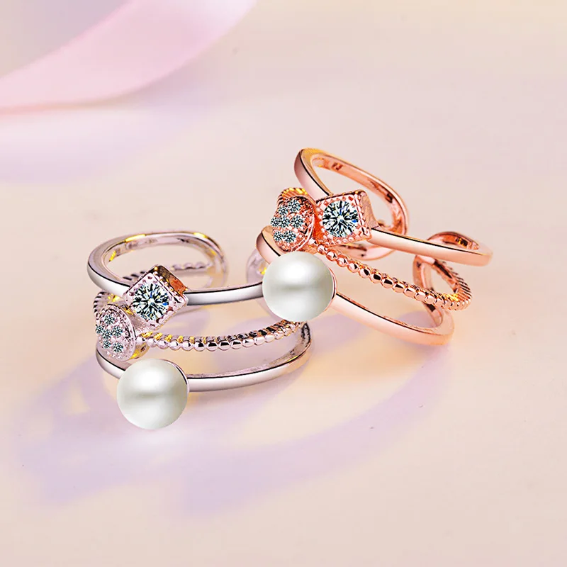 Luxury Brand 925 Sterling Silver Pearl Rings for Women Classic Multi Layer Mosaic CZ Zircon Crystal Wedding Party Rings Jewelry
Luxury Brand 925 Sterling Silver Pearl Rings for Women Classic Multi Layer Mosaic CZ Zircon Crystal Wedding Party Rings Jewelry