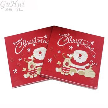 100Pcs Cartoon Santa Claus and Elk Christmas Tissue Disposable Paper Napkin Red New Year Xmas Festivals Party Table Decoration
100Pcs Cartoon Santa Claus and Elk Christmas Tissue Disposable Paper Napkin Red New Year Xmas Festivals Party Table Decoration