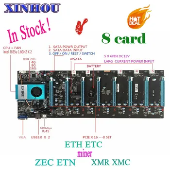 Mining Motherboard BTC IC6S (with cpu) Mining Motherboard 8 Graphics Cards Slots for ETH ETC ZEC ETN XMR XMC RVN MINER A10 Pro
Mining Motherboard BTC IC6S (with cpu) Mining Motherboard 8 Graphics Cards Slots for ETH ETC ZEC ETN XMR XMC RVN MINER A10 Pro