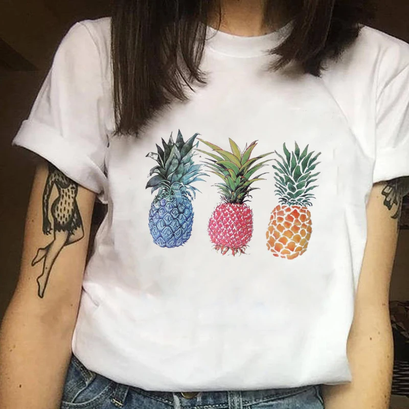 Women Clothes Print Ladies Summer Pineapple Fruit Short Sleeve Cute Ladies Woman Women Top Casual Tee Shirt T Female T-shirt
Women Clothes Print Ladies Summer Pineapple Fruit Short Sleeve Cute Ladies Woman Women Top Casual Tee Shirt T Female T-shirt