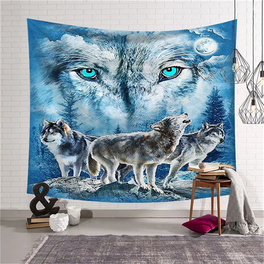 Cilected Animal Snow Wolf Tapestry Wall Hanging Art Wall Carpet For Bedroom Living Room Background Cloth Decorations Tapestries
Cilected Animal Snow Wolf Tapestry Wall Hanging Art Wall Carpet For Bedroom Living Room Background Cloth Decorations Tapestries